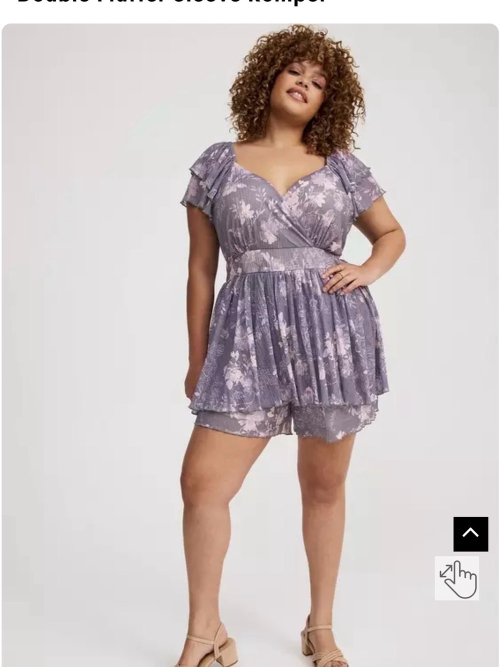 Torrid Lavender Lace Floral Wrap Romper